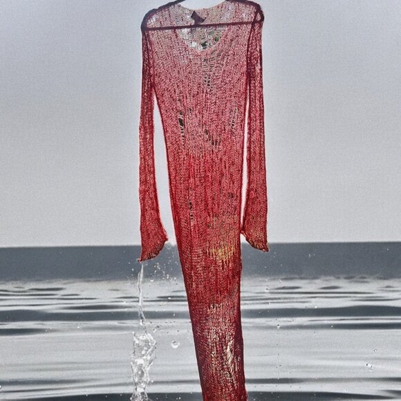 Ombre Fishnet Maxi Dress - Picture 4 of 5